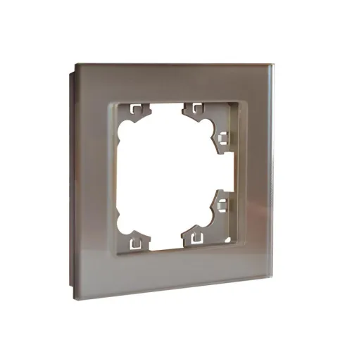 Рамка 1-м Афина стеклянная мокко UNIVersal 2284 фото 2