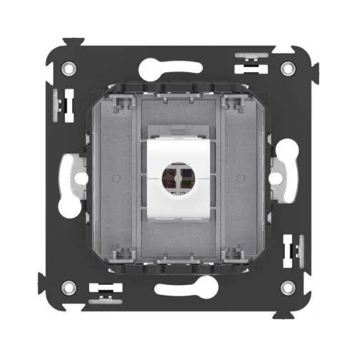 Розетка компьютерная 1-м СП Avanti "Закаленная сталь" RJ45 кат.5E без шторок механизм DKC 4404663 фото 5