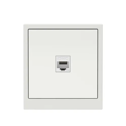Розетка компьютерная 1-м KANT RJ45 кат.5E без шторки бел. песок DKC 7010663 фото 6