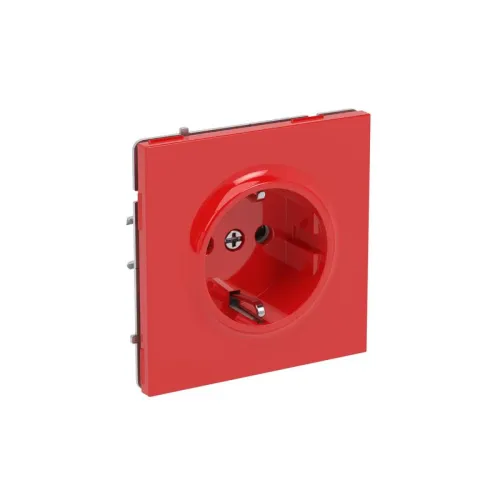 Розетка силовая KANT 2P+E защ. шторки красн. сатин DKC 7001003 фото 3