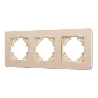 Рамка 3-м FRM-AKIRY-SFAL-3-GD алюм. Arlight 049742