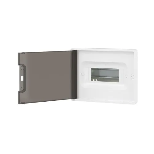 Щиток встраиваемый Фрейм (FRAME) 8мод. IP41 с тонированной дверцей с 2 шинами PEN на 6 и 8 отверст. бел. DKC F08B1WD фото 4