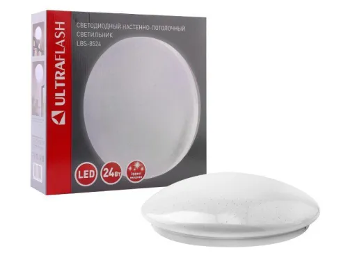 Светильник светодиодный LBS-8524 24Вт 4500К звезды настенно-потолочный Ultraflash 15157 фото 4