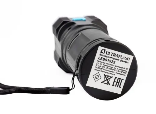 Фонарь аккумуляторный LED51525 4В 4LED+COB 3Вт 4 реж. Micro USB черн. (бокс) Ultraflash 15195 фото 7