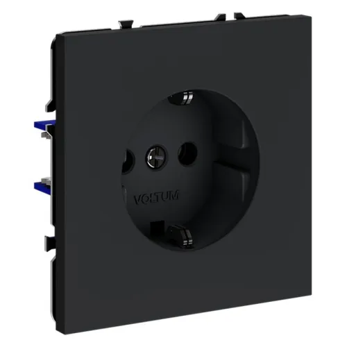 Розетка 1-м СП S70 16А с заземл. механизм графит Voltum VLS040107 фото 7