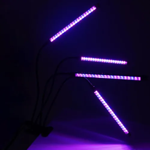 Светильник светодиодный «КРИСТАЛЛ» CTL2-USB-bl Agro для растений спектр 4 плафона по 10Вт на прищепке пульт на шнуре IP40 красн./син. ФАZА 5068810 фото 8