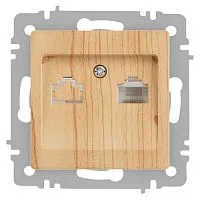 Розетка компьютерная 1-м СП Accent 6-303-11 RJ45 IP20 сосна Intro Б0063644