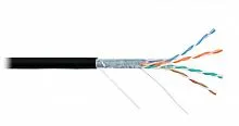 Кабель F/UTP 4 пары кат.5e (класс D) тест по ISO/IEC 100МГц ож BC (чистая медь) 24AWG (0.5мм) внутр./внеш. LSZH -40С нг(А)-HFLTx черн. (уп.305м) NIKOLAN NKL 4200C-BK