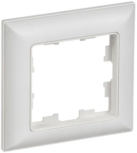 Рамка 1-м BRITE РУ-1-БрАБ арктич. бел./бел. IEK BR-M12-12-K91