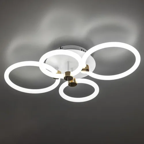 Люстра светодиодная OTTIMO Алиса 100Вт 2700К+6400К/4200К/6400К+2700К 615х415х130мм 45кв.м ДУ диммир. бел./зел. Ritter 51612 9 фото 5