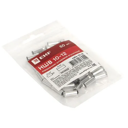 Наконечник штыревой втулочный НШв 10.0-12 (уп.50шт) PROxima EKF nshv-10-12 фото 2