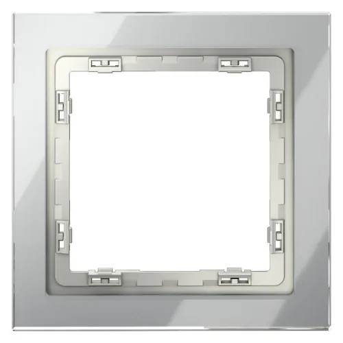 Рамка 1-м S70 стеклян. сталь Voltum VLS110105