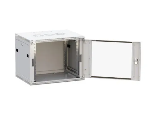 Шкаф настенный 19дюйм TERACOM PRO 6U 600х450мм дверь стеклянная с замком-ручкой сер. EKF TRP-WLL-0664-40G фото 4