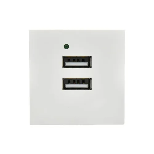 Розетка 2мод. USB A+A 4.2А РКЮ-23-40-П бел. PRIMER IEK PR-KK40D-RU-0-2-AA-K01 фото 2