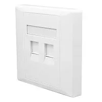 Панель лицевая 2 порта 80х80 Keystone шторка SUPRLAN 10-0334