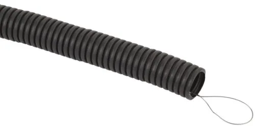 Труба гофрированная d40мм с протяжкой безгалоген. трудногорючая (FRHF) черн. (уп.25м) Эра Б0068910