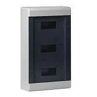 Щиток ОП Тусо 36мод. с прозр. двер. 520х303х117.5мм сер. Рувинил 68036СП