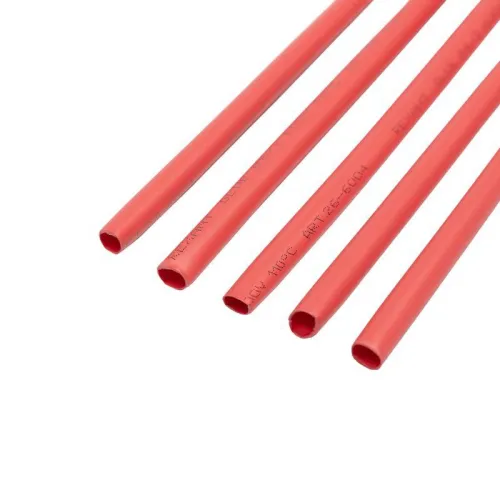 Трубка термоусадочная двустенная клеевая 6/2 (3:1) 1м красн. Rexant 26-6004 фото 3