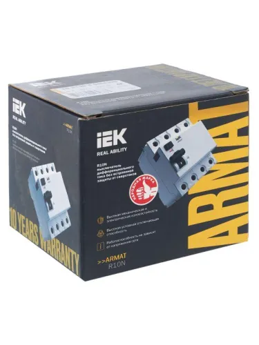 Выключатель дифференциального тока (УЗО) 4п 40А 300мА тип A ВДТ R10N ARMAT IEK AR-R10N-4-040A300 фото 3