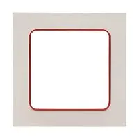 Рамка 1-м Стокгольм бел. с линией цвета красн. PROxima EKF EXM-G-304-20