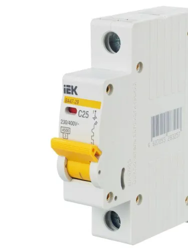 Выключатель автоматический модульный 1п C 25А 4.5кА ВА47-29 KARAT IEK MVA20-1-025-C фото 4