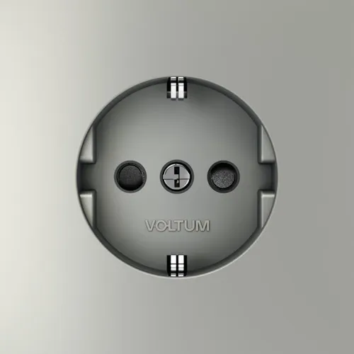 Розетка 1-м СП S70 16А с заземл. защ. шторки механизм сталь Voltum VLS040205 фото 3