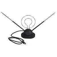 Антенна ТВ комнатная RX-105 телескопич. на подставке с кольцом VHF; UHF 47-860 MHz REXANT 34-0105