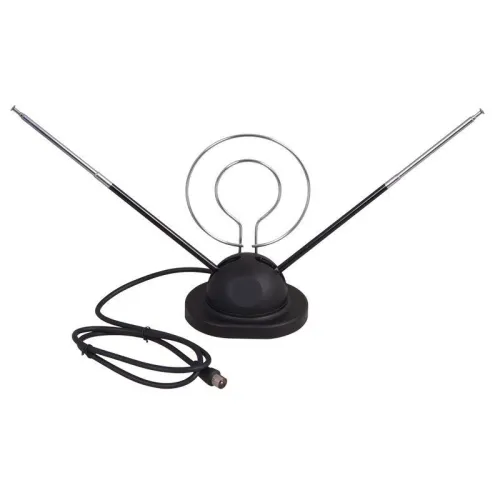 Антенна ТВ комнатная RX-105 телескопич. на подставке с кольцом VHF; UHF 47-860 MHz REXANT 34-0105