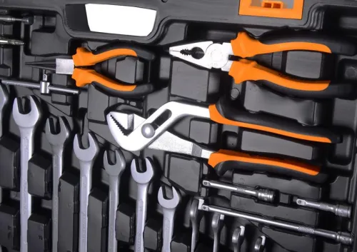 Набор инструментов 1/2дюйм 1/4дюйм CrV в кейсе 151 предмет Вихрь 73/6/7/9 фото 2