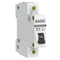 Выключатель нагрузки 1п 20А ВН-29 Basic EKF SL29-1-20-bas