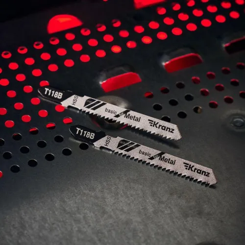 Пилка для электролобзика по металлу T118B 76мм 12 зубьев на дюйм 3-6мм (уп.2шт) Kranz KR-92-0313 фото 5