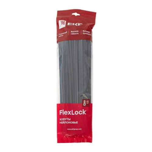 Хомут P6.6 7.6х350 FlexLock стандартный черн. (уп.100шт) PROxima EKF plc-fl-ctsb-7.6x350 фото 5
