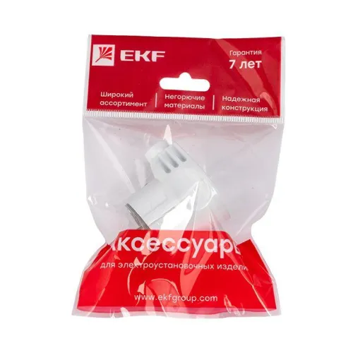 Вилка угловая 16А 250В усиленная с заземл. бел. PROxima EKF AVY16-10-r фото 3