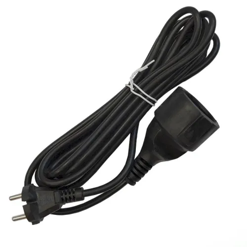 Удлинитель-шнур 1х3м без заземл. 10А IP20 ПВС 2х1 черн. DOMTOK 2339