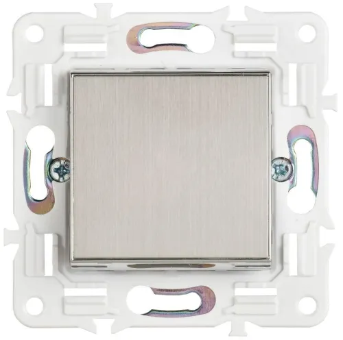 Выключатель кнопочный 1-кл. SKANDY 10А SK-V14N никель IEK SK-V17-0-10-K50 фото 2