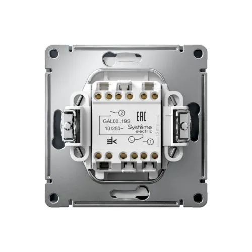 Выключатель для жалюзи 2-кл. ArtGallery 2х (сх. 4) 10А быстрозажим. клем. механизм грифель SE GAL000719S фото 5