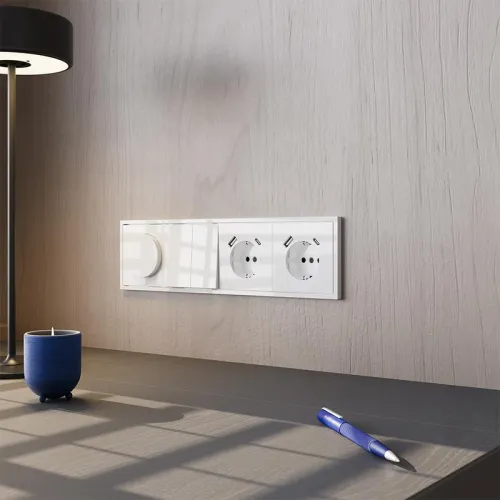 Выключатель 2-кл. СП S70 10А механизм бел. глянцевый Voltum VLS020101 фото 7