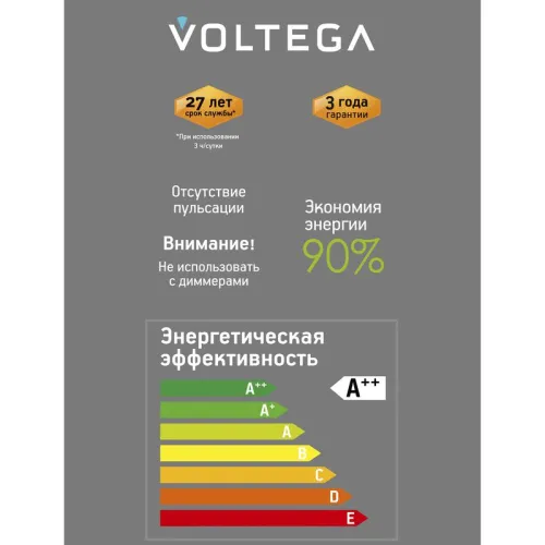 Лампа светодиодная Loft Led G125FC1978 4Вт 1800К E27 Voltega 8569 фото 6