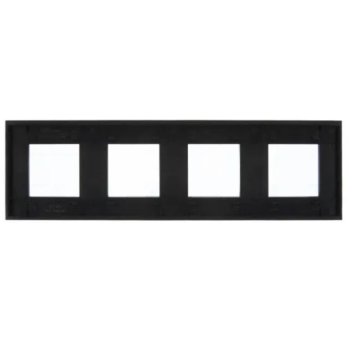 Рамка 4-м SKANDY SK-F24Bl стекло черн. IEK SK-M42-G-K02 фото 4