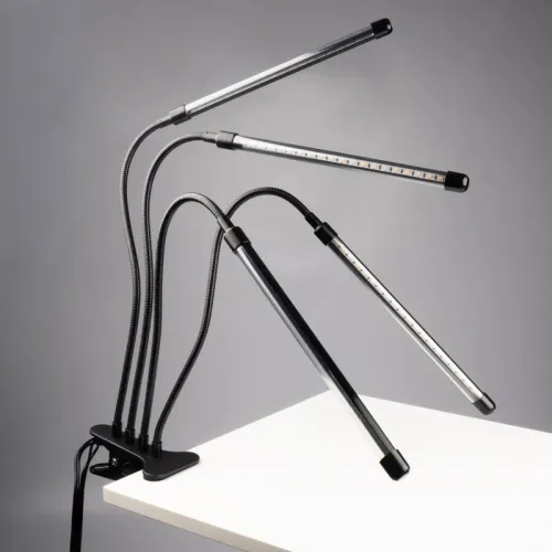 Светильник светодиодный «КРИСТАЛЛ» CTL2-USB-bl Agro для растений спектр 4 плафона по 10Вт на прищепке пульт на шнуре IP40 красн./син. ФАZА 5068810 фото 9