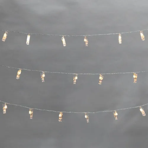 Гирлянда светодиодная "Прищепки" 5м 30LED тепл. бел. 2Вт 220-240В IP20 Neon-Night 303-032 фото 3