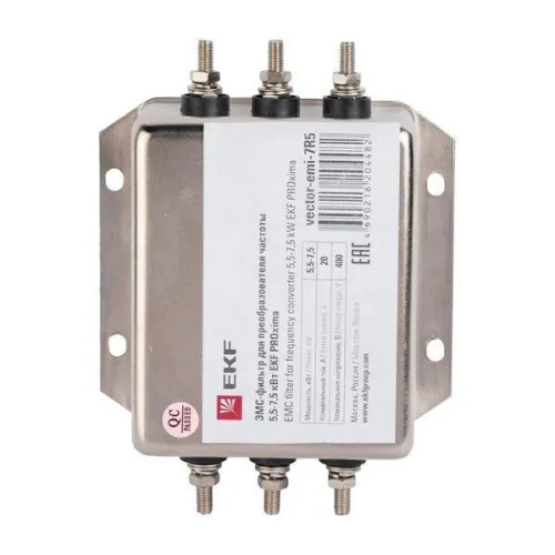 ЭМС-фильтр для преобразователя частоты 0.75-1.5кВт EKF vector-emi-1R5 фото 2