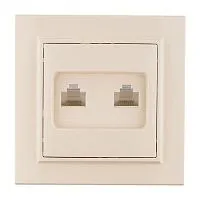 Розетка компьютерная 2-м СП Минск RJ45 беж. EKF ERK02-035-20