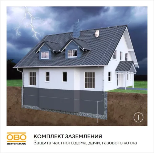 Комплект заземления безмуфтовый d20мм 6м сталь гор. цинк. OBO 5000756 фото 4