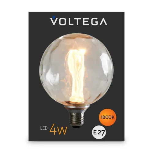 Лампа светодиодная филаментная Loft 271 G125FCE 4Вт 1800К E27 Voltega 8545 фото 8