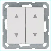 Выключатель для жалюзи 2-кл. 10А IP20 механизм бел. глянцевый Jasmart G3028W