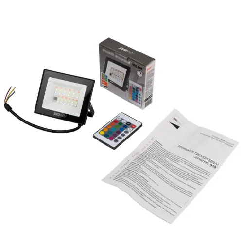 Прожектор светодиодный PFL RGB-RC 20Вт BL ДО/СДО IP65 (управление с пульта группой прожекторов R15м) JazzWay 5064157 фото 9