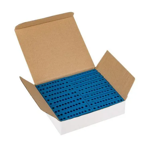 Шина нулевая N 6х9 10 отверстий синий изолированный корпус на DIN-рейку латунь PROxima EKF sn0-63-10-ib фото 7