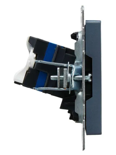 Розетка компьютерная двойн. СП RJ45 кат.6 BRITE РК11-2-БрМ механизм маренго IEK BR-K20-2-K35 фото 6