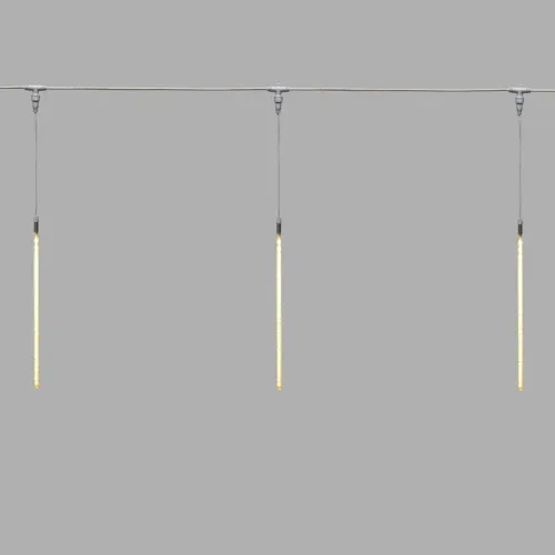 Гирлянда светодиодная "Тающие сосульки" 10шт х 50см шаг 100см 600LED тепл. бел. 24В провод каучук бел. соединяется Neon-Night 256-423 фото 4